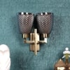 Eliante Tau Iron Wall Light With Glass In Antique Gold Colour