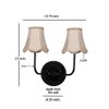Devansh Dual Black Wallmounted Lamp With Beige Jute Shade