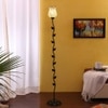 Thompson Black Glass Shade Floor Lamp