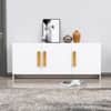Hexa Red Multipurpose Storage Cabinet With 3 Door in Frosty White Colour