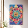 Abstract Multicolor Mandala Canvas Wall Art 22 x 34 Inch