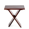 Darcy Sheesham Wood Contemporary Rectangle Set Of 2 Tea Table  Side Tables In Dark Walnut Finish