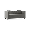 Windsor Luxe 2 Seater Fabric Sofa in Ash Grey Velvet Colour
