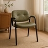 Kepler Brooks Embassy Leatherette Visitor Chair in Grey Colour