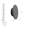 Torino Cool White Round Outdoor Wall Light