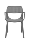 Kepler Brooks Vola Cafeteria Dining Chair in Grey Colour