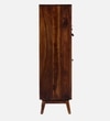 Lifty Sheesham Wood Tall Bar Cabinet In Provincial Teak Finish