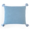 Moss Knit Cadet Blue Cushion Cover 16X16  Inches
