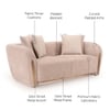 Rihanna 2 Seater Fabric Sofa in Ashen Beige Colour