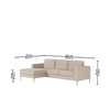 Modernelegance Wood Right Aligned 3-Seater With Upholstery Non Storage Sofa In White Colour