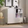 Hexa Engineered Wood Bookshelf Multipurpose Storage Rack in Frosty White Colour