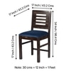 Rosslyn Sheesham Wood Set of 2 Dining Chairs in Mahogany Finish & Navy Blue Velvet Cushion Seat
