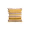 Acrylic Striped Cushion Cover with Lace Set of 2 (24 X 24 Inches)