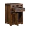 Vrinda Shesham Solid Wood 1 Door & 1 Drawer Bedside In Provincial Teak Finish