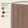 Dorian Engineered Wood Sideboard With Ceramic Top In Walnut High Gloss Finish