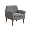 Thomas Boucle Fabric Arm Chair in Grey Colour