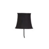 Kawa Black Fabric Floor Lamp with Black Iron Base