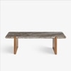 Linea Solid Wood Coffee Table in Brown Colour
