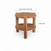 Titoz Modern Round Mango Wood Side Table