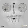 Paris 8 Arm Chrome and Clear Crystal Chandelier