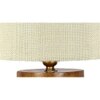 Daenerys White Jute table lamp with Natural Wood Base