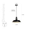 Eleora Matt Black Metal Pendant Light