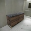 Huch Series Dresser with Stone Top and MS Powder Coated Gold Base