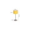 Dangelo Yellow Fabric Shade Table Lamp with Steel Steel Base