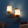 Eliante Modern Wall Lights Mild Steel & Glass Material Antique Gold & White Finish