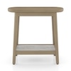 Reya Oak Wood and Toronto Side Table In Natural Beech Finish