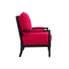 Luxe Boucle Fabric Lounge Chair in Red Colour
