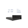 Kaito Queen Bed With Rattan Center Door With Nonwoven Fabric Base