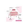 Polkamania Stainless Steel Baby Cradle with Mosquito Net Florals & Stripes