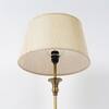 Delta Brass Table Lamp with Off White Linen Shade