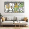 The Castle Decor Madhubani Art Wall Painting Wooden Framed 27x48 Inch (Style 1)