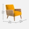 Evant Ratan Accent Chair in Yellow Colour