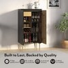 Dante Solid Wood Bar Cabinet (Black Finish)