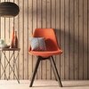 Pashe Fabric Accent Chair in Rust Colour