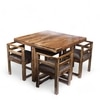 Kingston Sheesham Wood 4 seater Dining Table Set in Teak Finish
