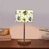 Devansh Multicolor Cotton Table Lamp With  Natural  Wood Base  & Steel Pipe (7X17 Inches)-15