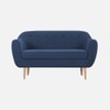 Colam Velvet 2 Seater Sofa in Navy Blue Colour