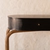 Andaman Inglis Small Solid Wood Console Table in Black Colour