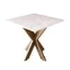 Nextstep Marble End Table Golden Finish