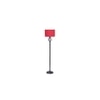 Harmony Red Fabric Floor Lamp with Black Iron Base