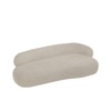 Luxelounge Wood 2-Seater + Ottoman With Upholstery Non Storage Sofa In White Colour
