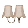 Devansh Dual Steel Metal  Wallmounted Lamp With Beige Jute  Shade
