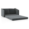 Kobi 2 Seater Fold Out Sofa Cum Bed in Charcoal Haze Colour