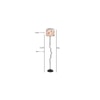 Corey Multicolour Fabric Floor Lamp with Black Iron Base