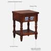Nilaya Sheesham Wood Bedside Table in Honey Oak Finish with Drawer