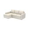 Apollo Fabric Sectional Sofa (Colour : Pearl, Cushion : Hard, Back Type : Regular, Seating Capacity : Left Aligned 2 Seater + Left Aligned Chaise)